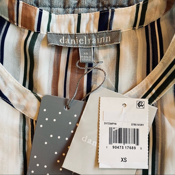 DANIEL RAINN stripe button tunic - Picture 2 of 8